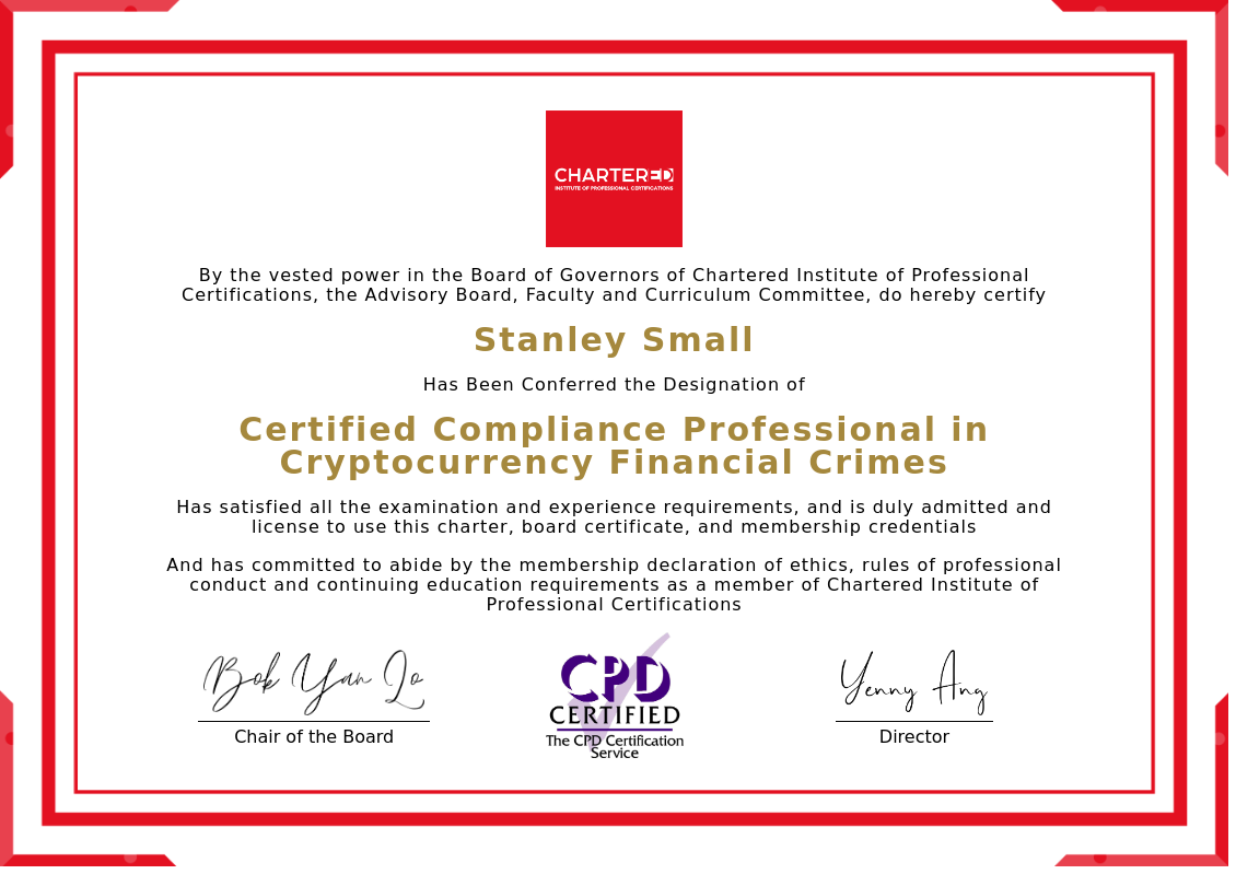 Certificate | Chartered Institute of Professional Certifications